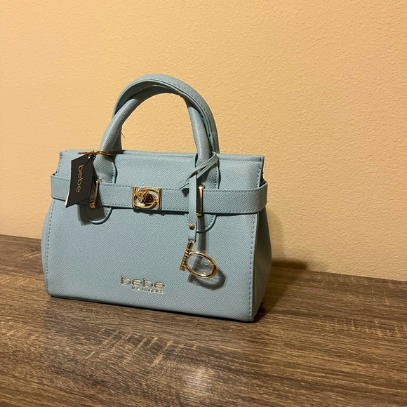 Bebe Mini Satchel Blue Crossbody New - Picture 5 of 7